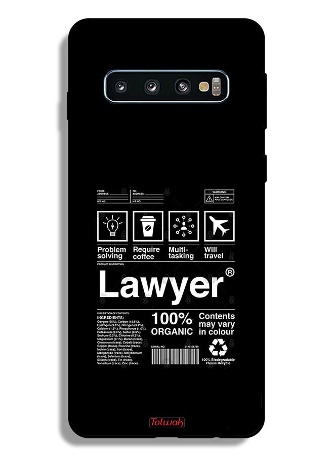Tolwak Samsung Galaxy S10 Plus Protective Case Cover Lawyer Sticker - Image 2