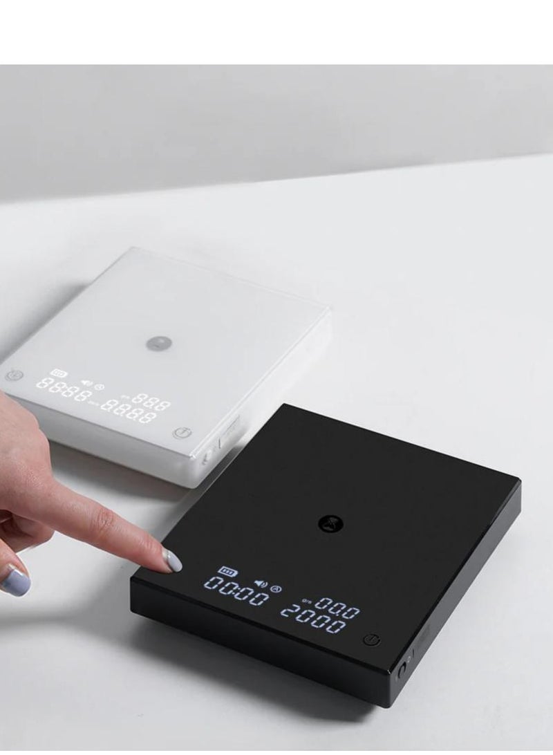 TIMEMORE Coffee Scale with Timer,Digital Scale with LCD Display,Pour Over Drip Espresso Scale with Auto Timer Function & Flow Rate, Basic 2.0, Black - Image 2