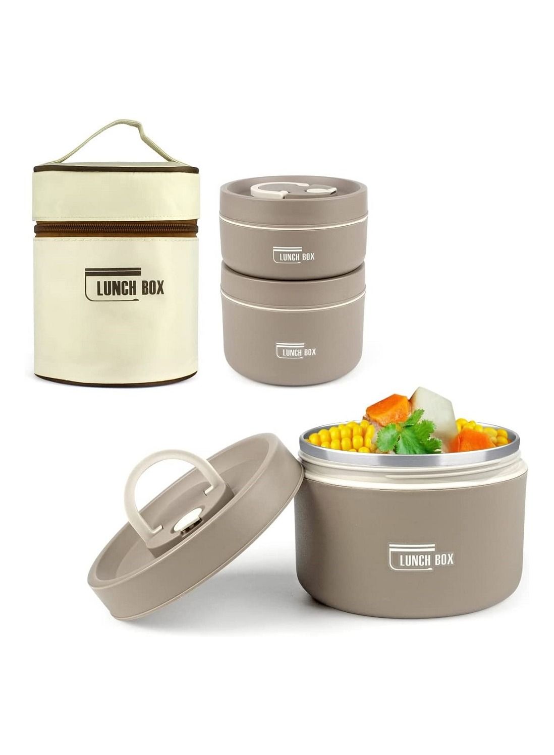 Joyelink 2-Pack Insulated Lunch Box Set with Lunch Bag | Best Price KSA ...