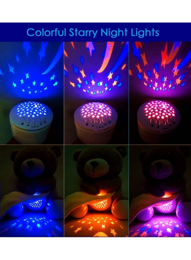 Baby Sleep Soother Cry Activated Sensor Teddy Bear Lullabies And Mom Heartbeat White Noise Machine Nursery Toddler Star Night Light Projection Sleep Aid Unique Baby Girl Baby Boy And New Baby Gifts  - Image 3