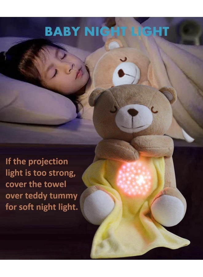 Baby Sleep Soother Cry Activated Sensor Teddy Bear Lullabies And Mom Heartbeat White Noise Machine Nursery Toddler Star Night Light Projection Sleep Aid Unique Baby Girl Baby Boy And New Baby Gifts  - Image 5