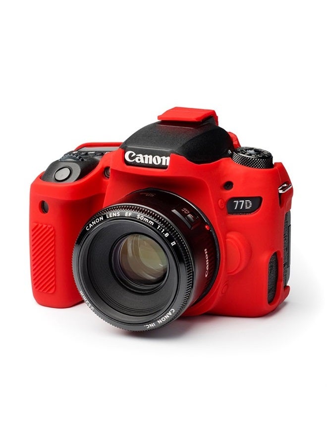 easyCover ECC77DR Secure Grip Camera Case for Canon 77D Red - Image 2