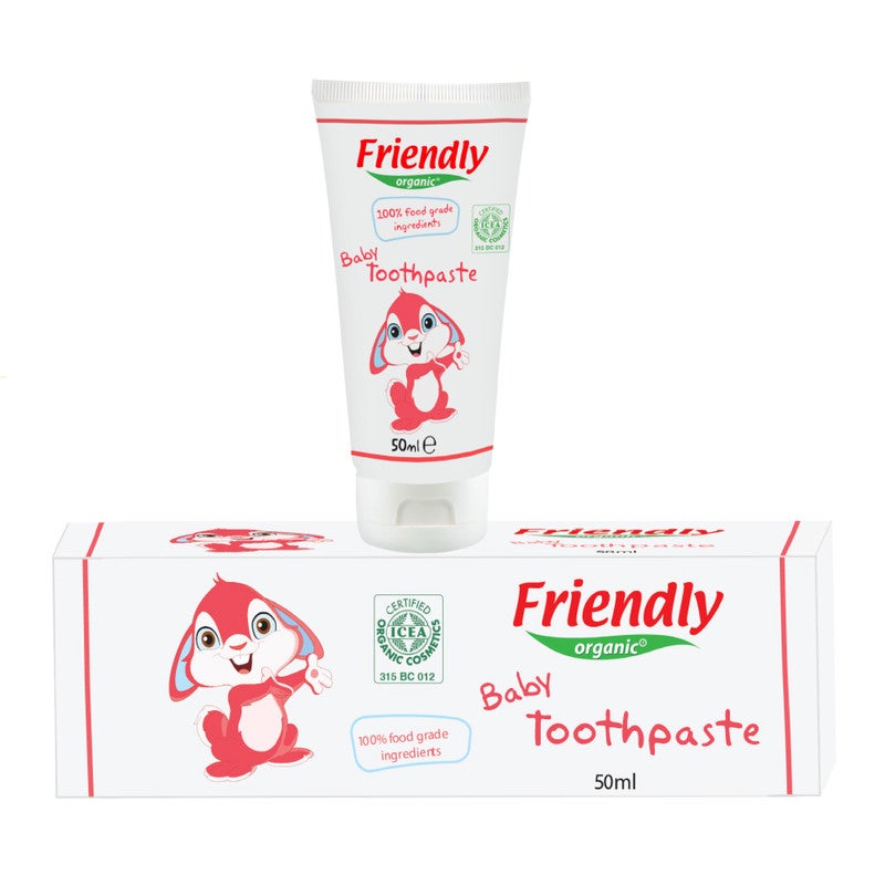 Friendly Organic 50ml Baby Toothpaste-100% Foodgrade Raspberry - Image 3