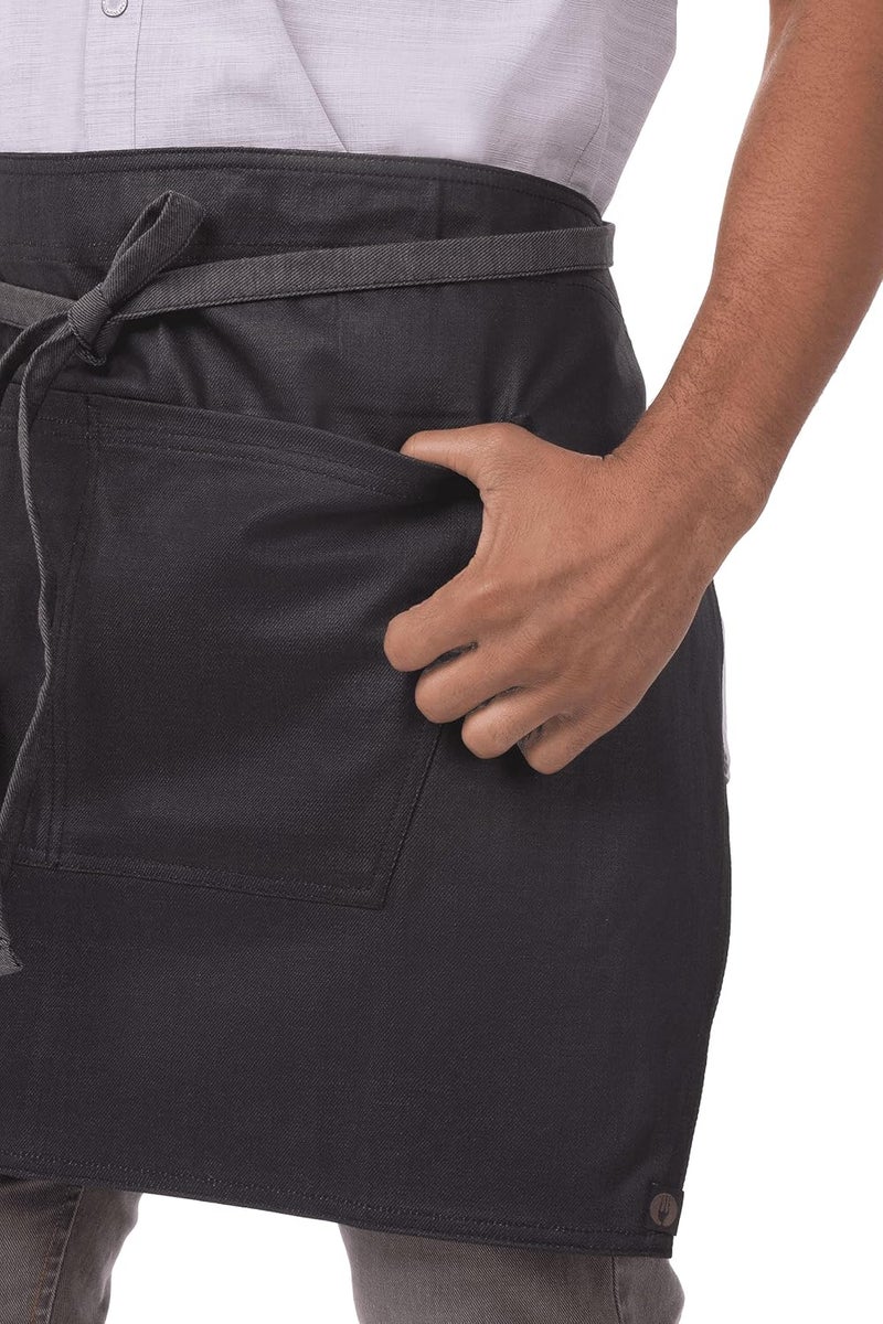 Chef Works Wet Look Bistro Apron, Purple Black, One size - Image 1