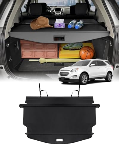 Powerty Cargo Cover for 20102016 2017 Chevrolet Equinox GMC Terrain Accessories Trunk Cover Retractable Trunk Shielding Shade Cargo Luggage Cover No Gap