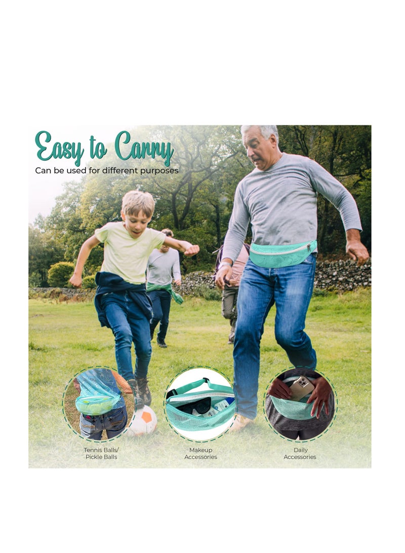 Excefore 2 PCs Beach Toy Mesh Beach Bag Kids, Collecting Seashells Rocks Bags, Adjustable Strap Beach Cross Body Bag for Boys Girls - Image 5