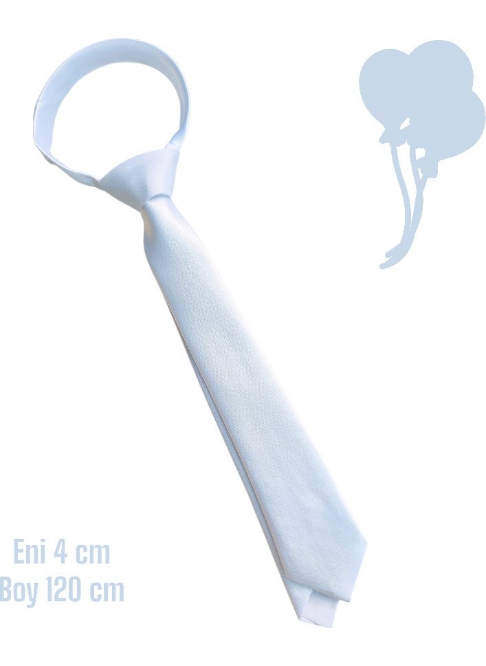 Algitsin OLA - Algitsin Children's Tie White 1-12 Years - Image 1