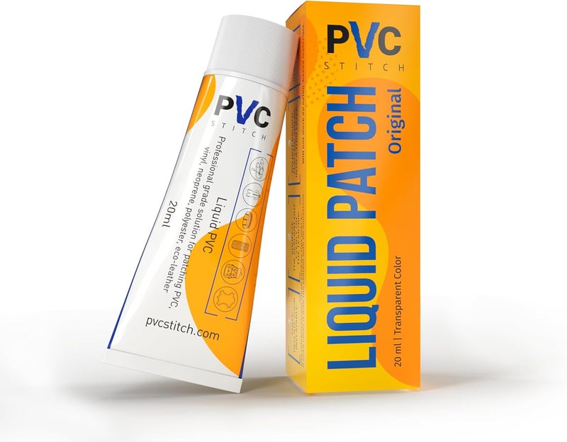 PVC Stitch لاصق سائل - مجموعة لاصق مرتبة هوائية ثقيلة، لاصق قابل للنفخ لـ PVC و PU، قوارب قابلة للنفخ، زوارق، كاياك، SUP، أحواض ساخنة، أسرّة مائية، منازل قفز. مقاوم للماء، جفاف خلال 3 ساعات، 20 مل - Image 1