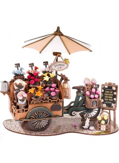 Robotime 3D Puzzles For Adults Diy Model Kit To Build Floral Cart Wooden Puzzle Craft Kit Toy Hobby Gift Home Decor  - Image 1