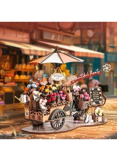 Robotime 3D Puzzles For Adults Diy Model Kit To Build Floral Cart Wooden Puzzle Craft Kit Toy Hobby Gift Home Decor  - Image 2