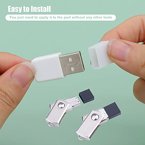BUSHIBU USB Cover Cap, 20 Pcs Black Clear Plastic USB A Male Anti-Dust Plug Cover - Image 5