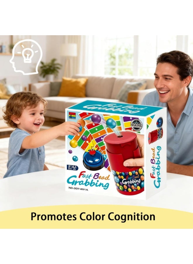 Color Bingo Game Set, Quick Bead Pick Game with 90 ABS Beads, 6 Cards, Improves Color Cognition and Hand-Eye Coordination for Family Parties. - Image 4