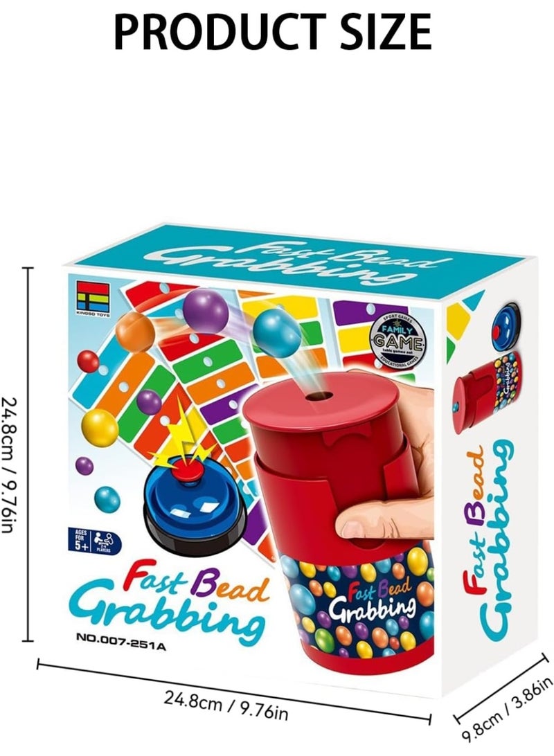 Color Bingo Game Set, Quick Bead Pick Game with 90 ABS Beads, 6 Cards, Improves Color Cognition and Hand-Eye Coordination for Family Parties. - Image 2