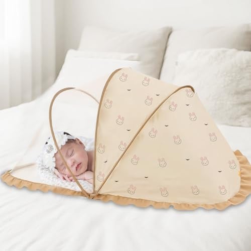Tony Stark Folding Baby Mosquito Net, Bottomless Net for Infants with Honeycomb Mesh, Lightweight & Portable Mosquito Nets for Infants (Bunny Rabbit) - Image 1