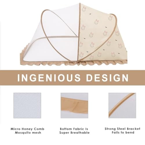 Tony Stark Folding Baby Mosquito Net, Bottomless Net for Infants with Honeycomb Mesh, Lightweight & Portable Mosquito Nets for Infants (Bunny Rabbit) - Image 5