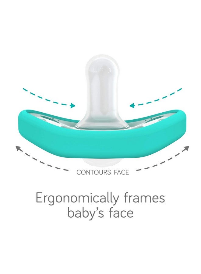 NANOBÉBÉ Nanobebe Baby Pacifiers 0-3 Month - Orthodontic, Curves Comfortably with Face Contour, Award Winning for Breastfeeding Babies, 100% Silicone, Baby Registry Gift 4pk,Pink/Grey - Image 5