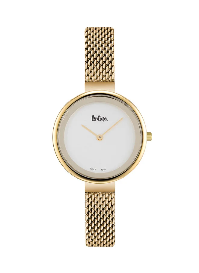 لي كوبر Women's Analog Round Shape Metal Wrist Watch LC06632.130-NL - 34 Mm