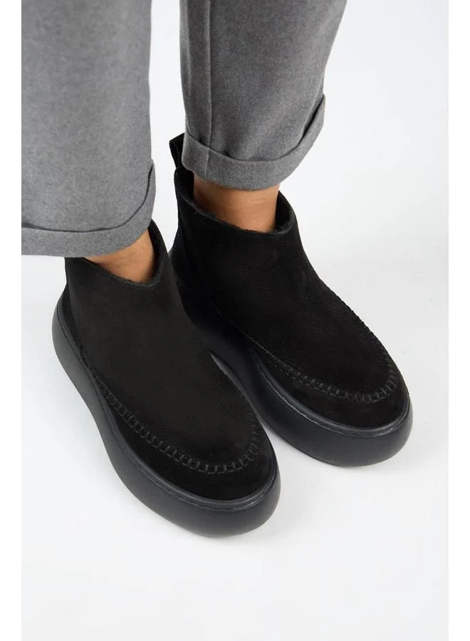 Manijero  (Carolina) Women's Real Leather Lined Fur Mini Black Boot. for Women | Best Price UAE