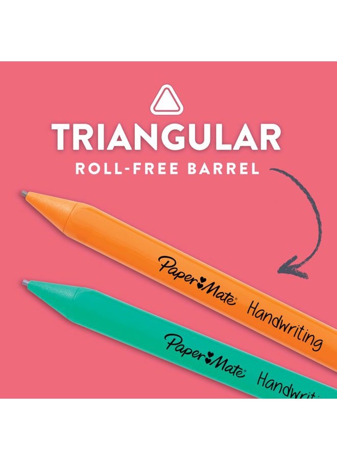 Paper Mate Handwriting Triangular Mechanical Pencil Set with Lead & Eraser Refills, 1.3 mm | Pencils for Kids in Fun Barrel Colors, 5 Count - Image 2