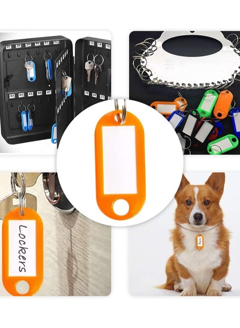 Generic Medallion Keychain with Plastic Holder for ID Badges and Stickers Split Ring for Name and Keepsake Assorted Colors 12 Pieces  - Image 2