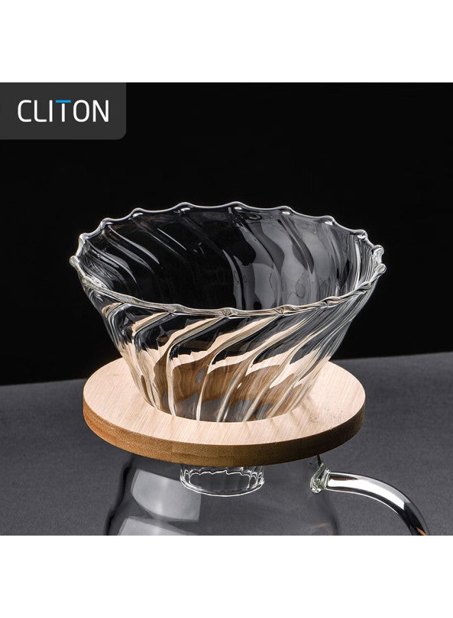 Cliton Pour-over Coffee Dripper, Manual Coffee Maker With Filter Basket, Suitable For 1-4 Servings, Home Use, Cl-cf08 - Image 1