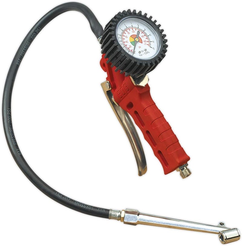 Sealey SA9312 Tyre Inflator with Twin Push-On Connector