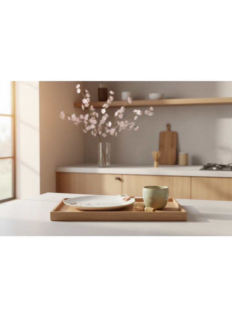 AKDC Angela Floral Elegance 3-Piece Ceramic Serving Plate Set – White (25×30 cm) - Image 4