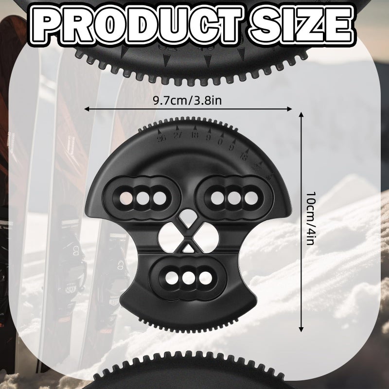 LaRandom 4 Sets Flex 3D Hinge Discs Black Flex Bindings for Snowboard Binding, Ski Binding and Other Winter Sports Equipment with Hinge Systems - Image 2