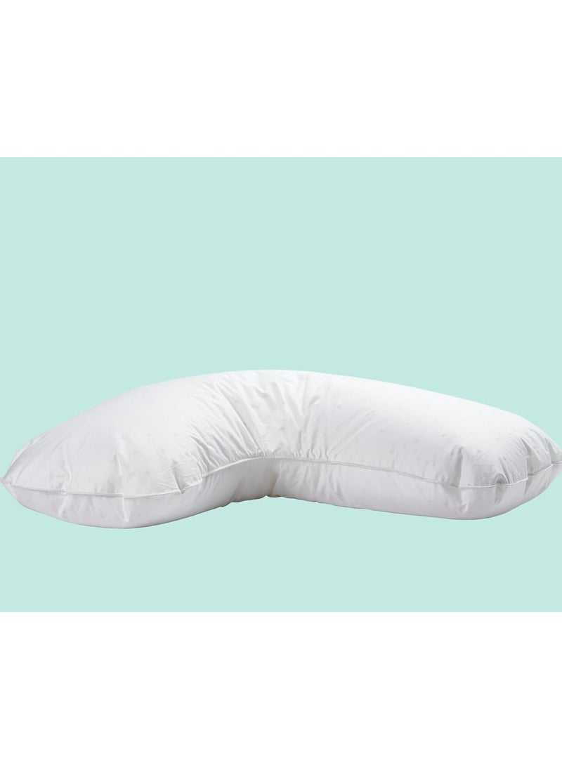 FOSSFLAKES Sleeper Pillow - Side Sleeper Pillow for Comfort and Additional Support (76 x 66 x 35 cm) WS TC233