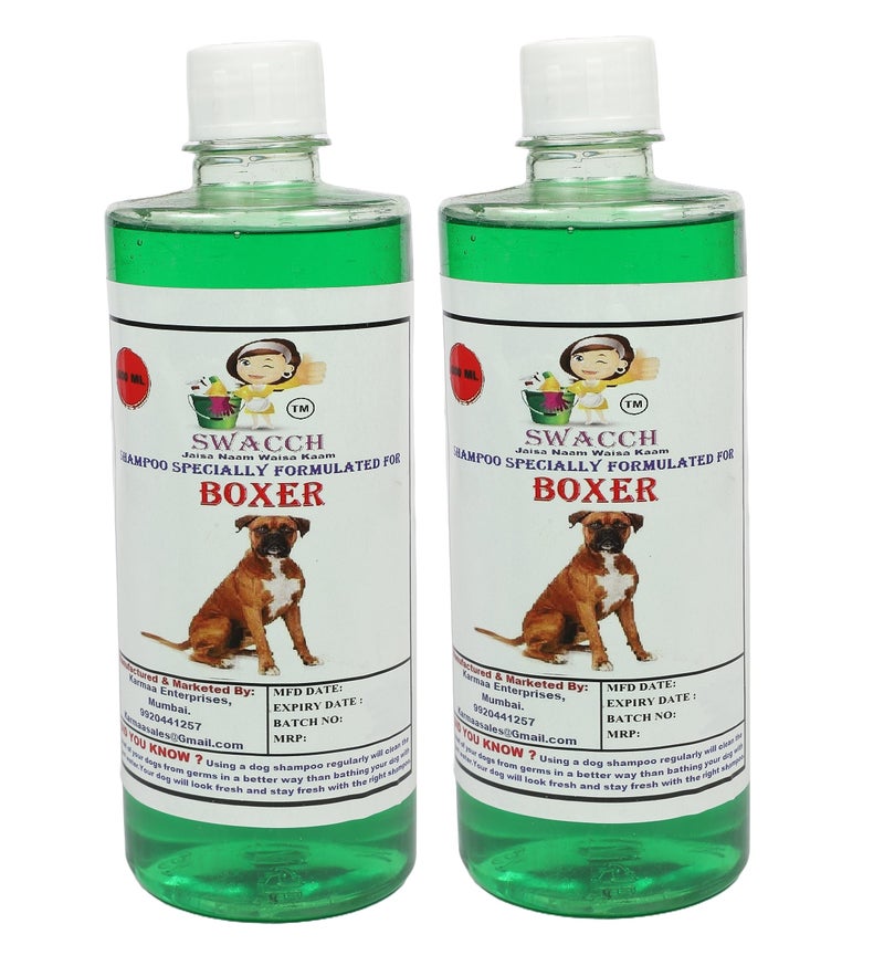 SWACCH Shampoo Specially FORMULATED for Boxer (500ML) (Pack of 2) NEEM ALOVERA - Image 2