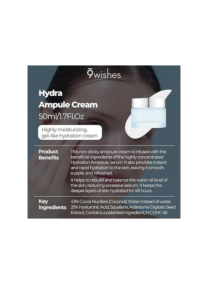 9WISHES Ampule Cream Hydra, 1.7 Fl Oz 50 Ml - Image 2