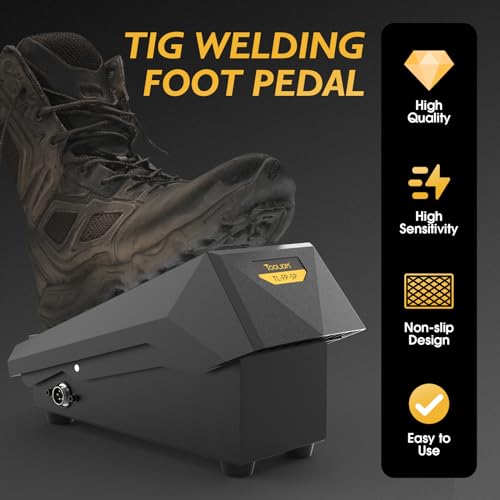 TOOLIOM TIG Welding Foot Pedal, 5-Pin Amp Control Pedal with 16-ft cable Compatible with 5-Pin TIG Welding Machine - Image 2