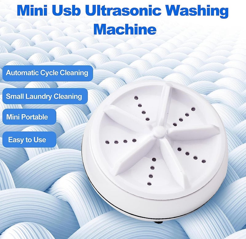 Danisse Portable Washing Machine, Mini Ultrasonic Washing Machine 3 in 1 Dishwashers Ultrasonic Waves Suitable for Home, Business, Travel, College Room, RV, Apartment (3.5IN) - Image 3