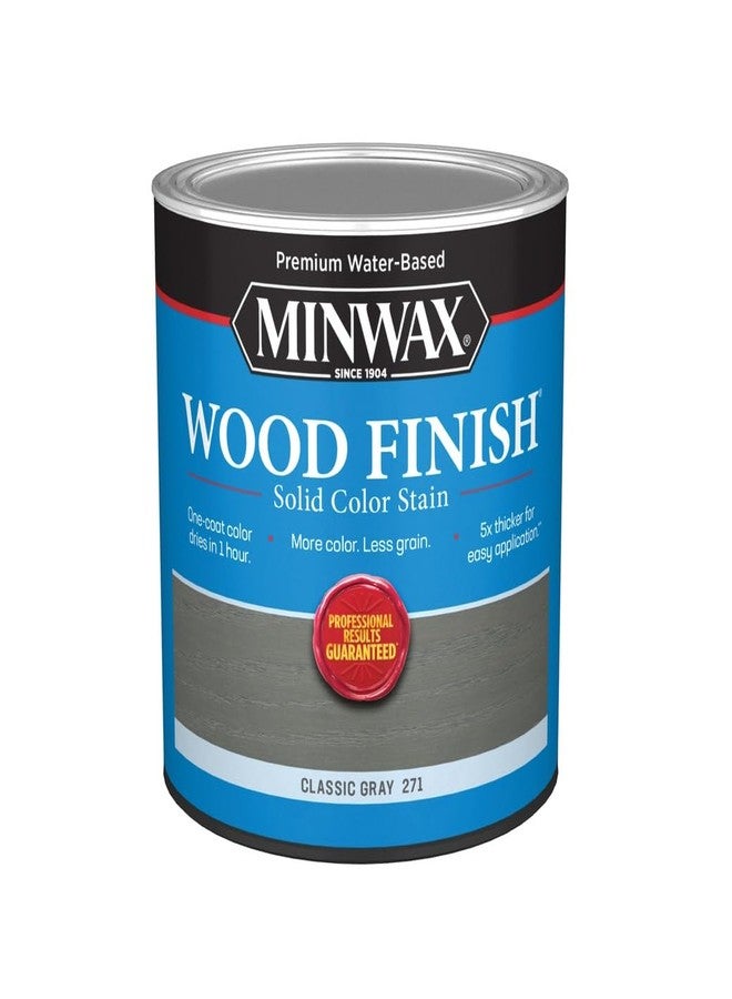 Minwax® Wood Finish® Water-Based Solid Color Stain, Classic Gray, 1 Quart - Image 1