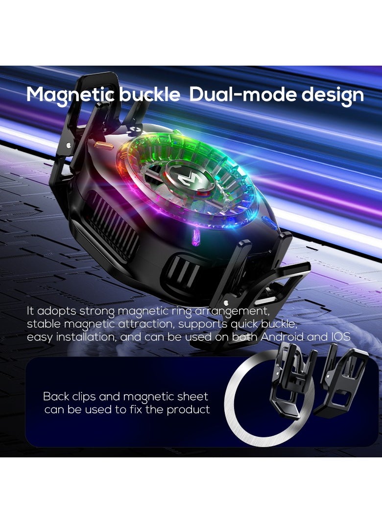 Memo Mobile Phone Cooler for Game Fan PUBG, Designed iPhone 12/13 Series, Live Streaming and Vlog, Semiconductor Heatsink Without Noise iOS Android, ipad Tablet  - Image 2