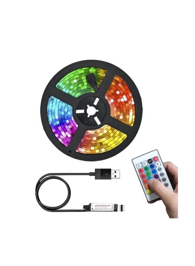 الثريات 3 متر-مع شريط الإضاءة LED  RGB اجعل كل لحظة في بيتك مليئة بالألون والحياة،مثالي خلف شاشات التلفاز واسفل الرفوف والفندق والسيارة والحديقة والحفلات،مع جهاز تحكم عن بعد - Image 5