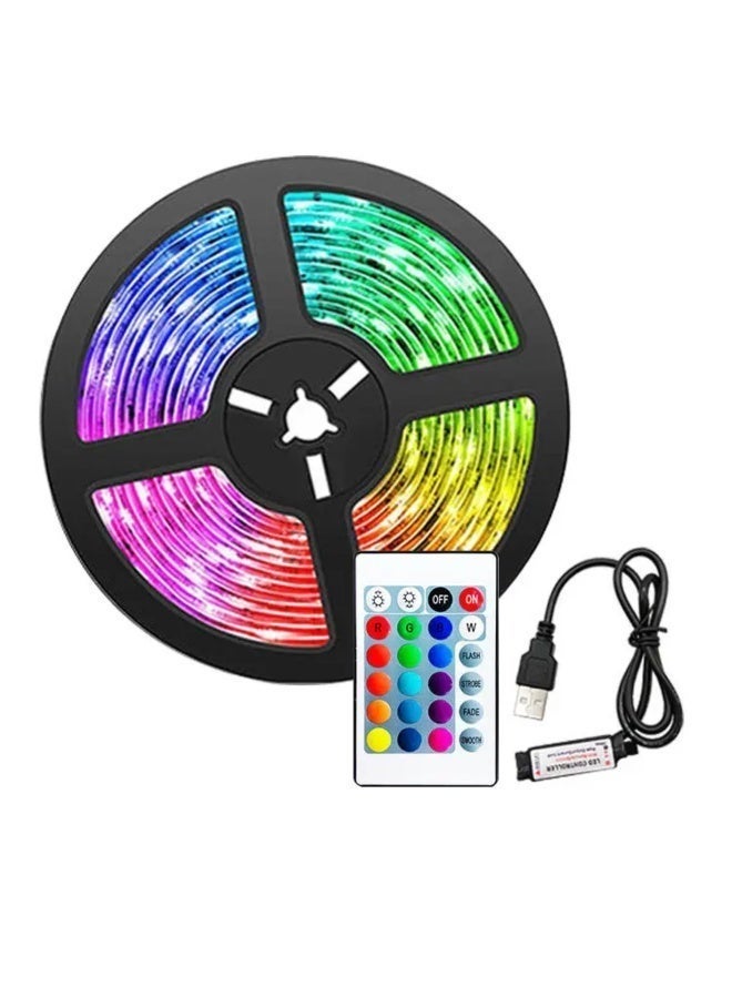 الثريات 3 متر-مع شريط الإضاءة LED  RGB اجعل كل لحظة في بيتك مليئة بالألون والحياة،مثالي خلف شاشات التلفاز واسفل الرفوف والفندق والسيارة والحديقة والحفلات،مع جهاز تحكم عن بعد - Image 2