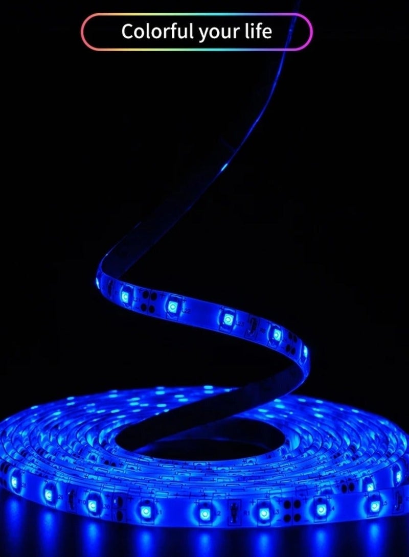 الثريات 3 متر-مع شريط الإضاءة LED  RGB اجعل كل لحظة في بيتك مليئة بالألون والحياة،مثالي خلف شاشات التلفاز واسفل الرفوف والفندق والسيارة والحديقة والحفلات،مع جهاز تحكم عن بعد - Image 4