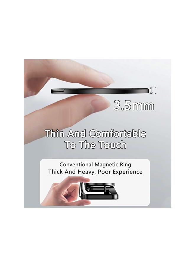 S-TOP Double-Sided For Mag-Safe Phone Grip Stand - Removable Magnetic Ring Holder, Capable of 360 ° rotation, Light and thin, Magnetic Kickstand Holder for iPhone 13-17 (Golden) - Image 3