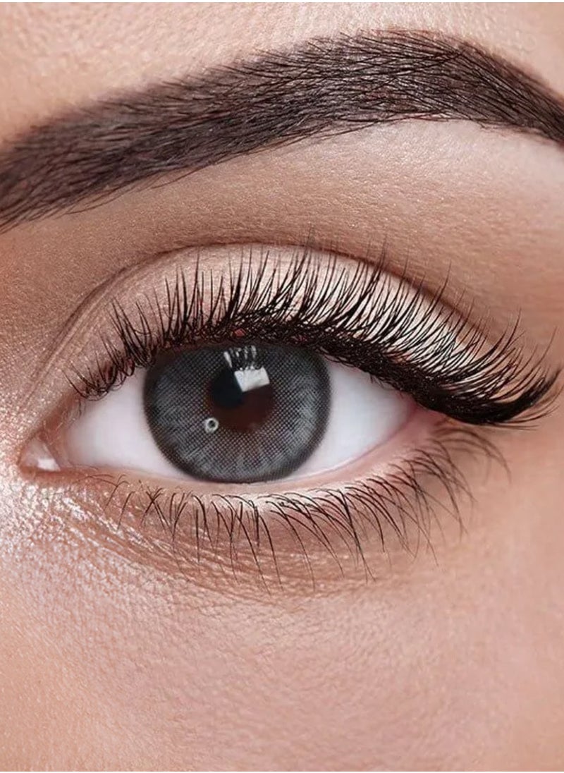 Unibling - Dawn Grey Yearly Colored Unisex Cosmetic Contact Lenses, Enlargement Collection - Image 1