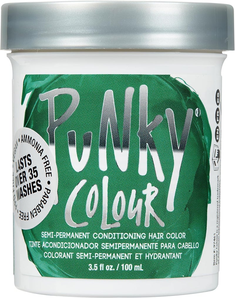 Punky Alpine Green Semi-Permanent Conditioning Hair Color - Vegan, PPD and Paraben Free, Lasts Up to 25 Washes, 3.5 oz - Image 1