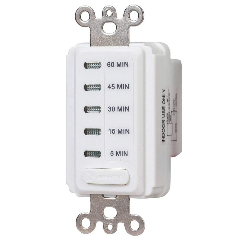 Intermatic EI205W 5/15/30/45/60 Minute Electronic In-Wall Countdown Auto-Off Timer, White - Image 3
