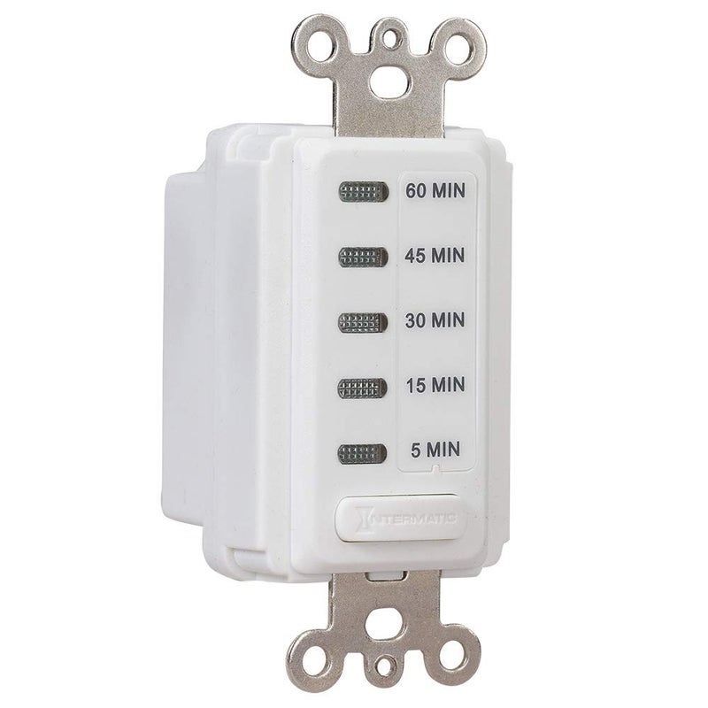 Intermatic EI205W 5/15/30/45/60 Minute Electronic In-Wall Countdown Auto-Off Timer, White - Image 4