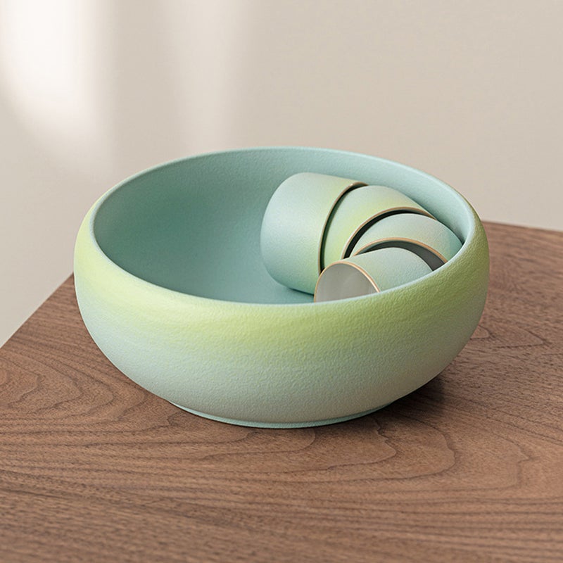 Washing Bowl Household Ceramic Bowl Kung Fu Tea Set Bowl Tea Ceremony Accessory - Image 3