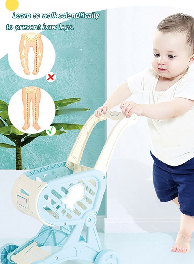 Trolley Toy,Adorable Baby Shopping Cart Walker Toy, Smooth Rolling Wheels and No Batteries Needed, Scientific Design to Prevent Bow Legs, First Push & Pull Learning Walker for Toddlers 1-3, Role Play & Walking Aid（Pink) - Image 4