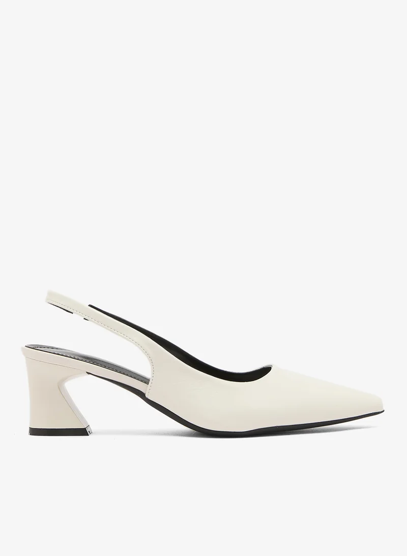 ELLA Classic Mid Block Heel Sling Back Pumps