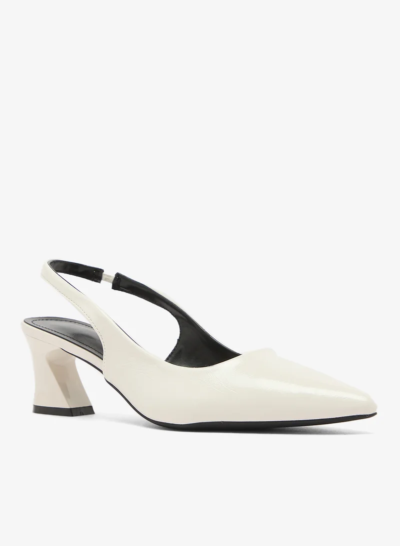 ELLA Classic Mid Block Heel Sling Back Pumps