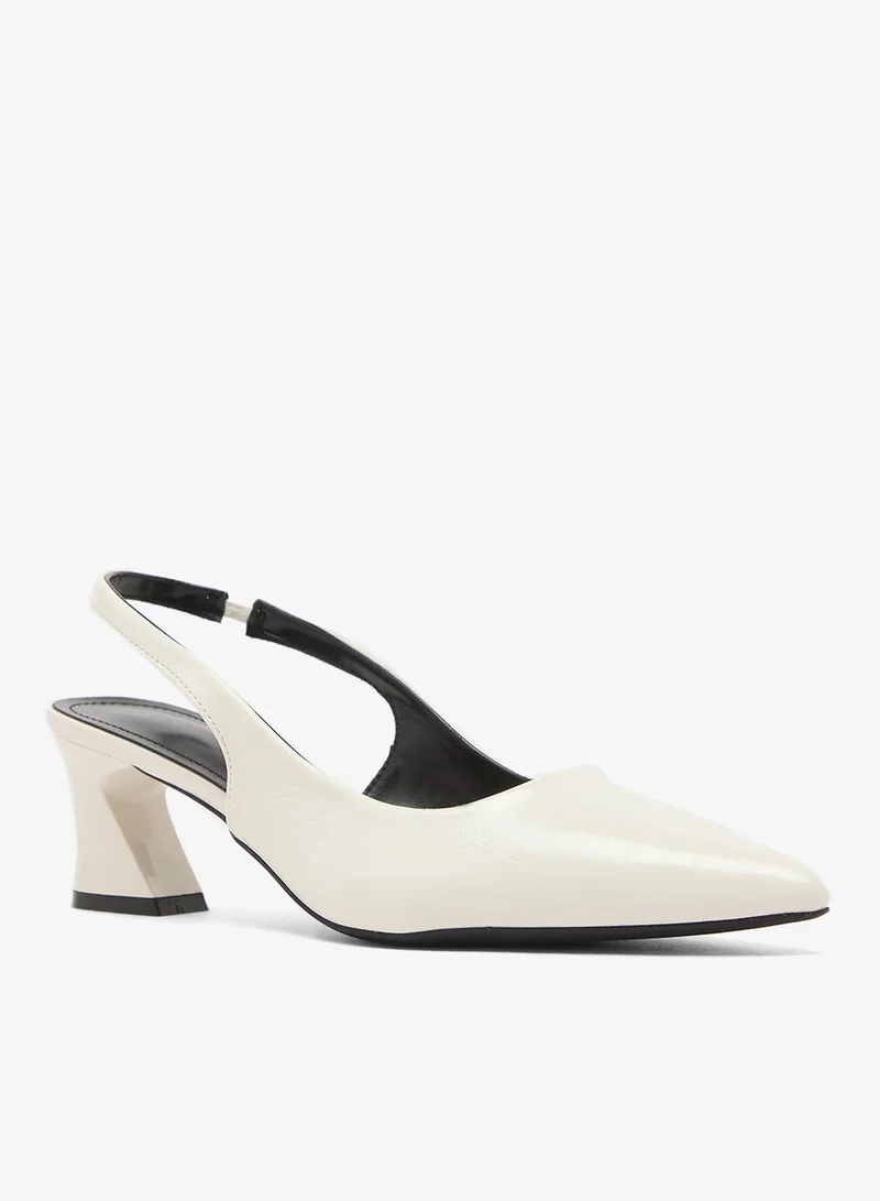 ELLA Classic Mid Block Heel Sling Back Pumps