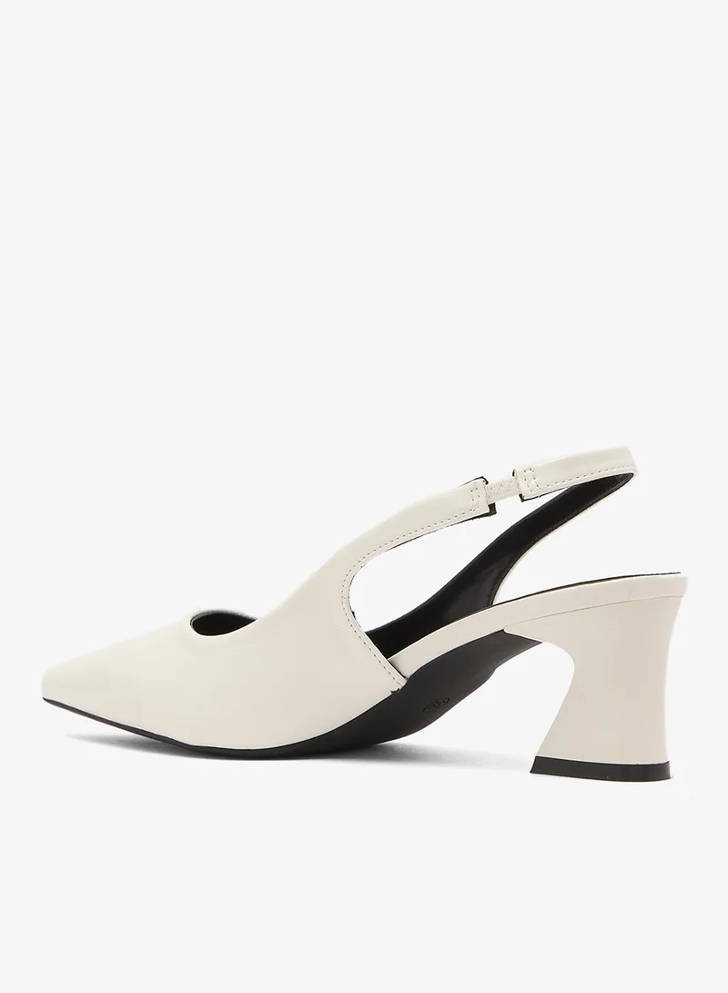 ELLA Classic Mid Block Heel Sling Back Pumps