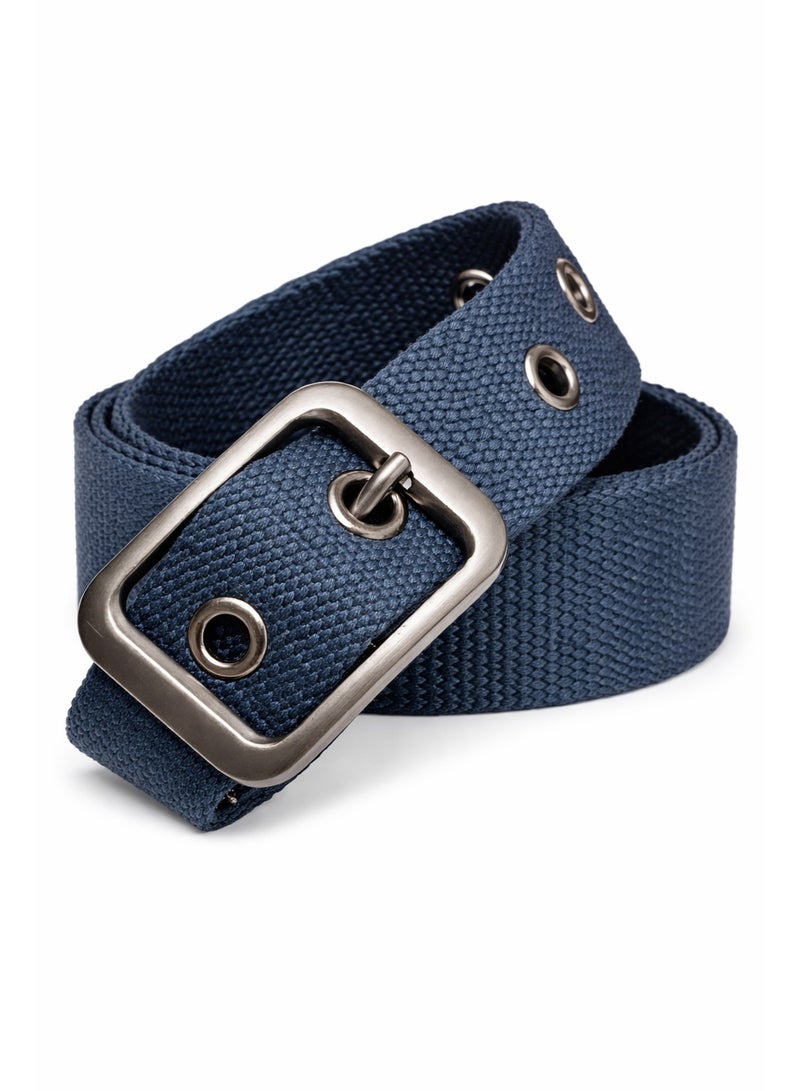 Men's high-quality canvas belt with a durable metal buckle – a practical casual belt for everyday use and work - Image 1